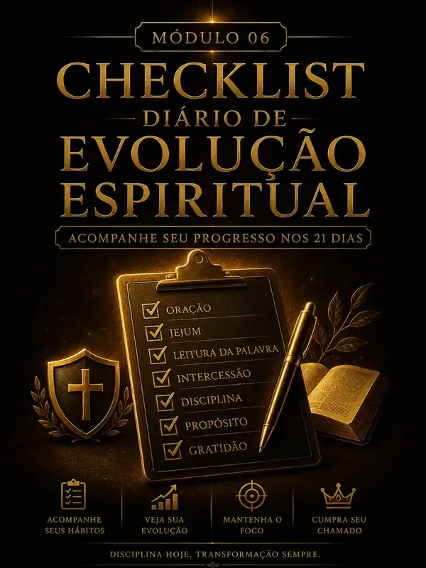 Capa do módulo 06 - Checklist diário de evolução espiritual